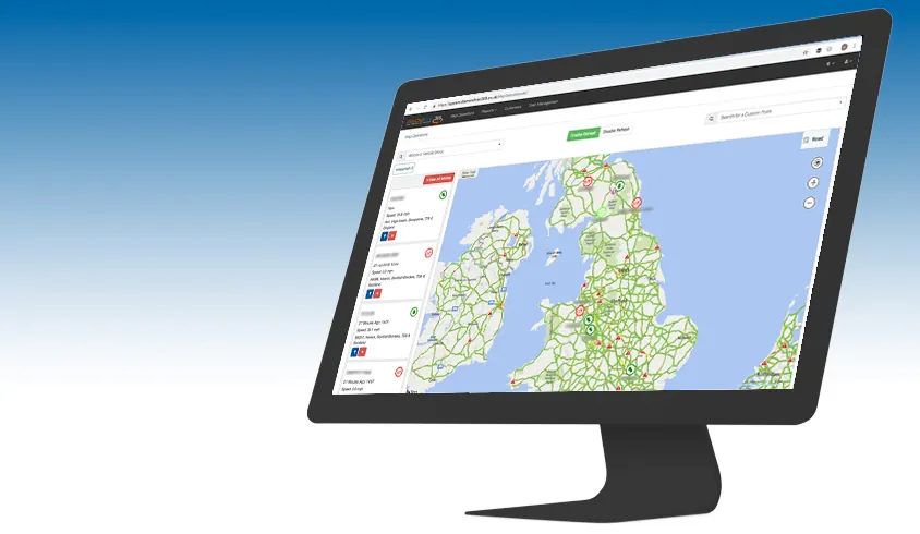 Live fleet positions on the Diamond Trac360 map