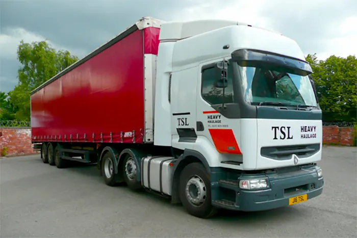 A TSL Vanguard articulated lorry